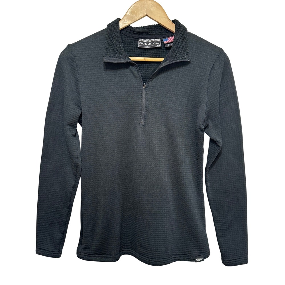 GORUCK Grid Fleece Half Zip Women M Black Polartec Tactical Military Gorpcore